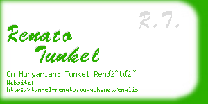 renato tunkel business card